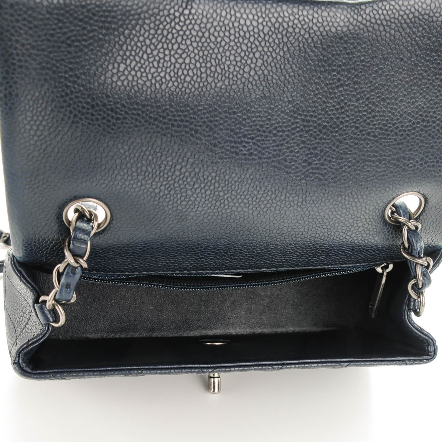 Chanel Caviar Quilted Mini Rectangular Flap Navy 8 of 11