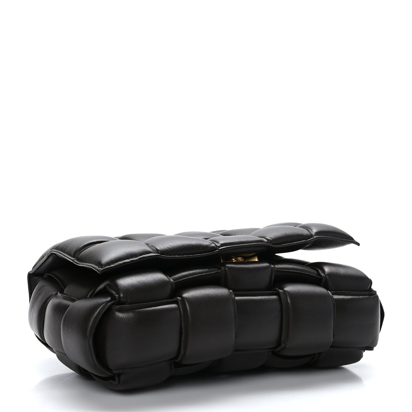 Nappa Maxi Intreccio Padded Cassette Crossbody Bag Fondente