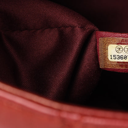 Chanel Lambskin Quilted Large Chanel 3 Flap Rouge Fonce 8 of 11