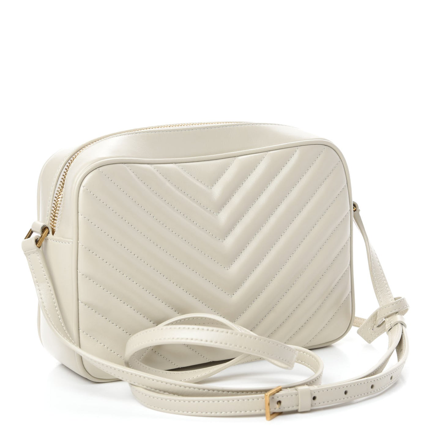 Calfskin Matelasse Monogram Lou Camera Bag Crema Soft
