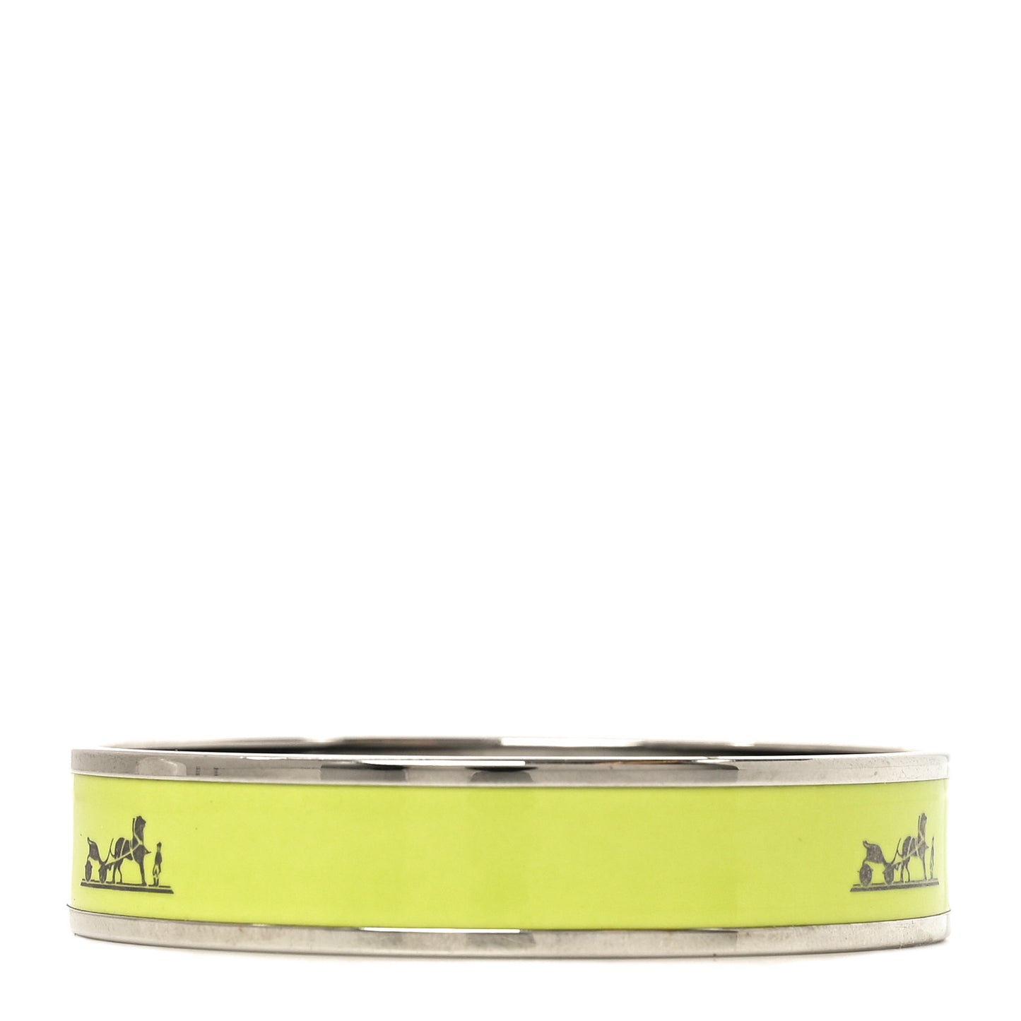 Enamel Printed Medium Caleche Bracelet 62 Lime