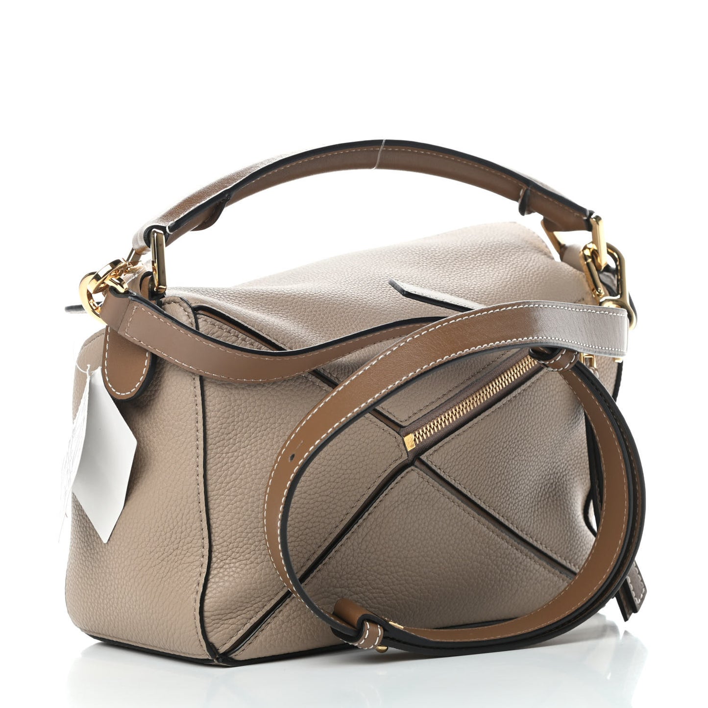 Grained Calfskin Small Puzzle Bag Sand Mink