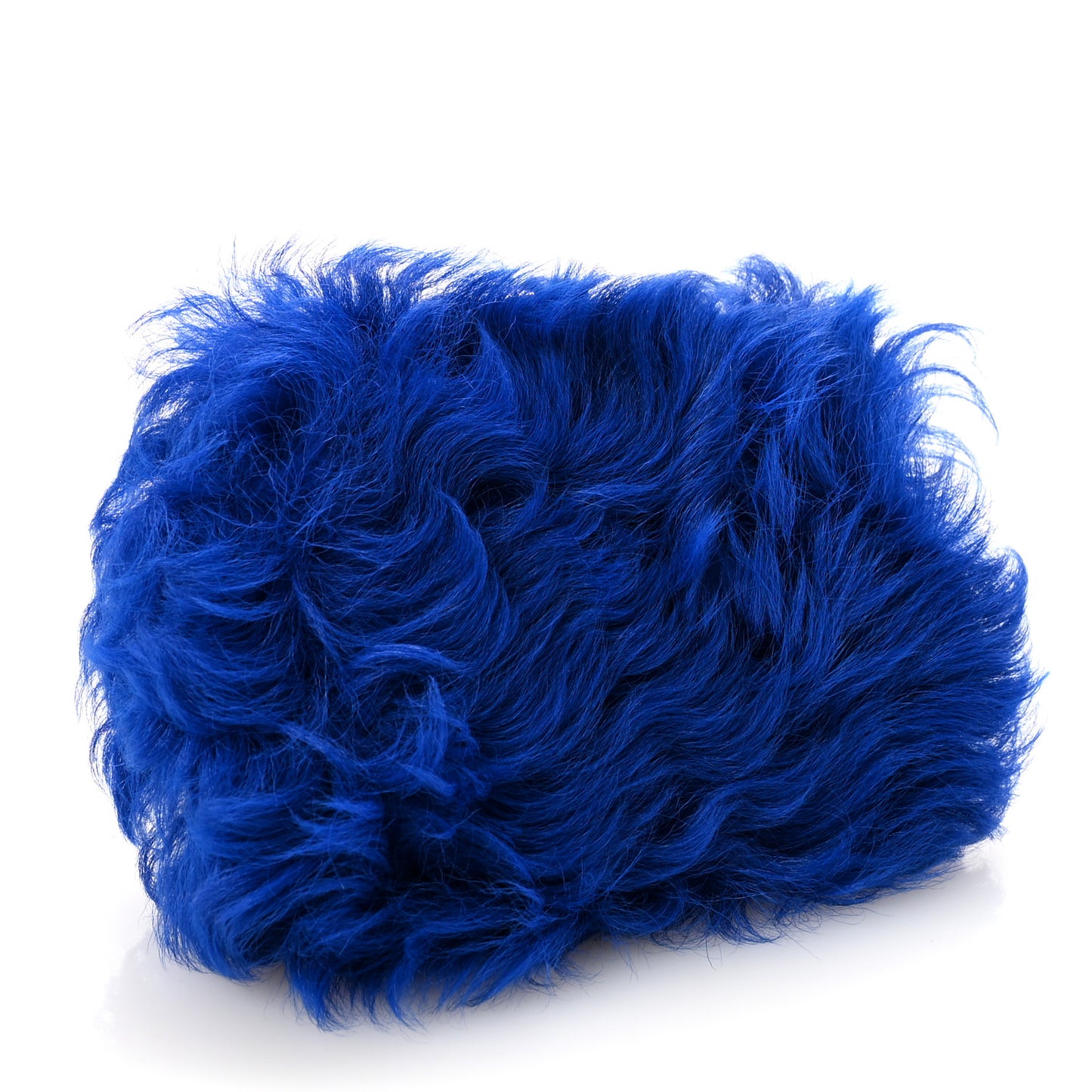 Shearling Lambskin CC Hook Card Holder Blue