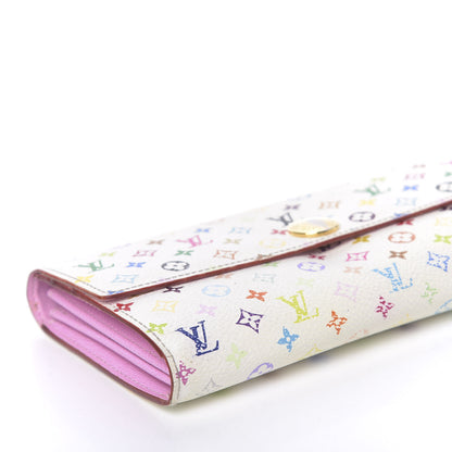Louis Vuitton Monogram Multicolor Sarah Wallet White Litchi 7 of 15