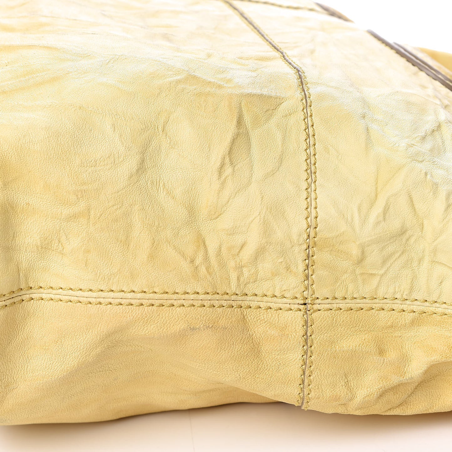 Wrinkled Lambskin Medium Nightingale Yellow