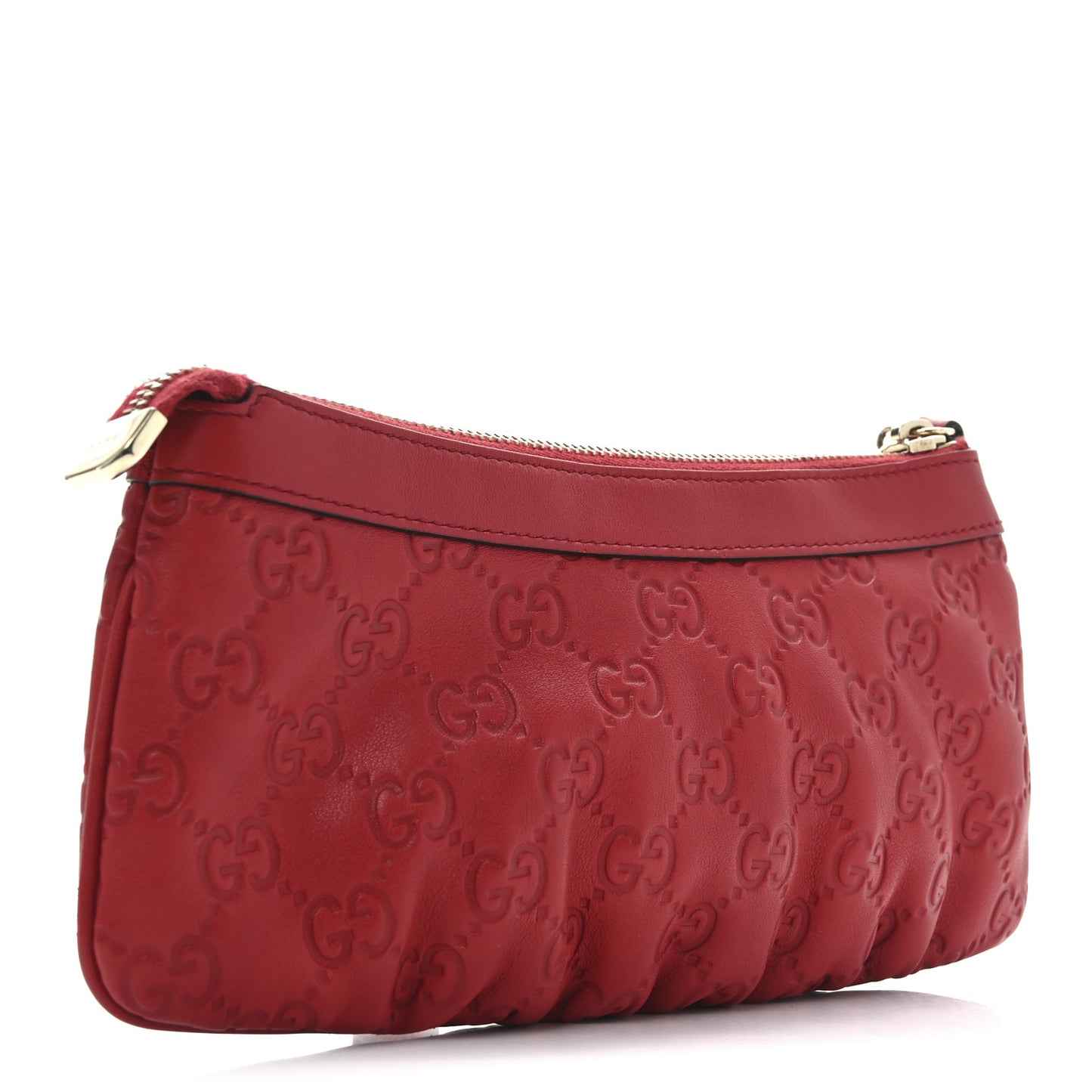 Guccissima Signature New Britt Wristlet Red