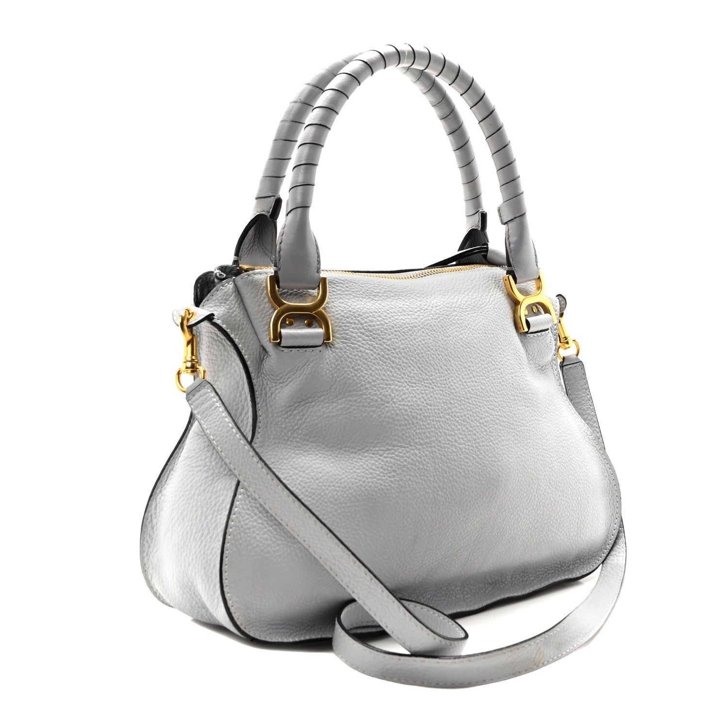 Chloe Calfskin Medium Marcie Satchel Light Cloud 3 of 10