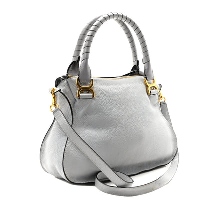 Chloe Calfskin Medium Marcie Satchel Light Cloud 3 of 10