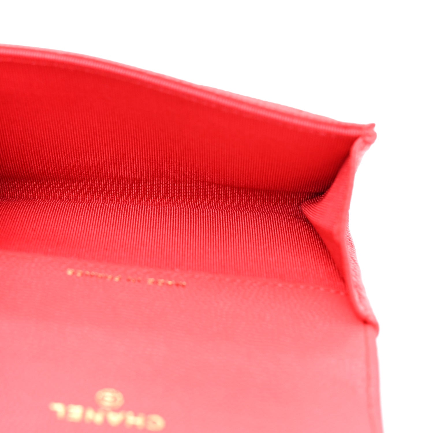 Chanel Caviar Quilted Flap Card Holder Wallet Red 5 of 8