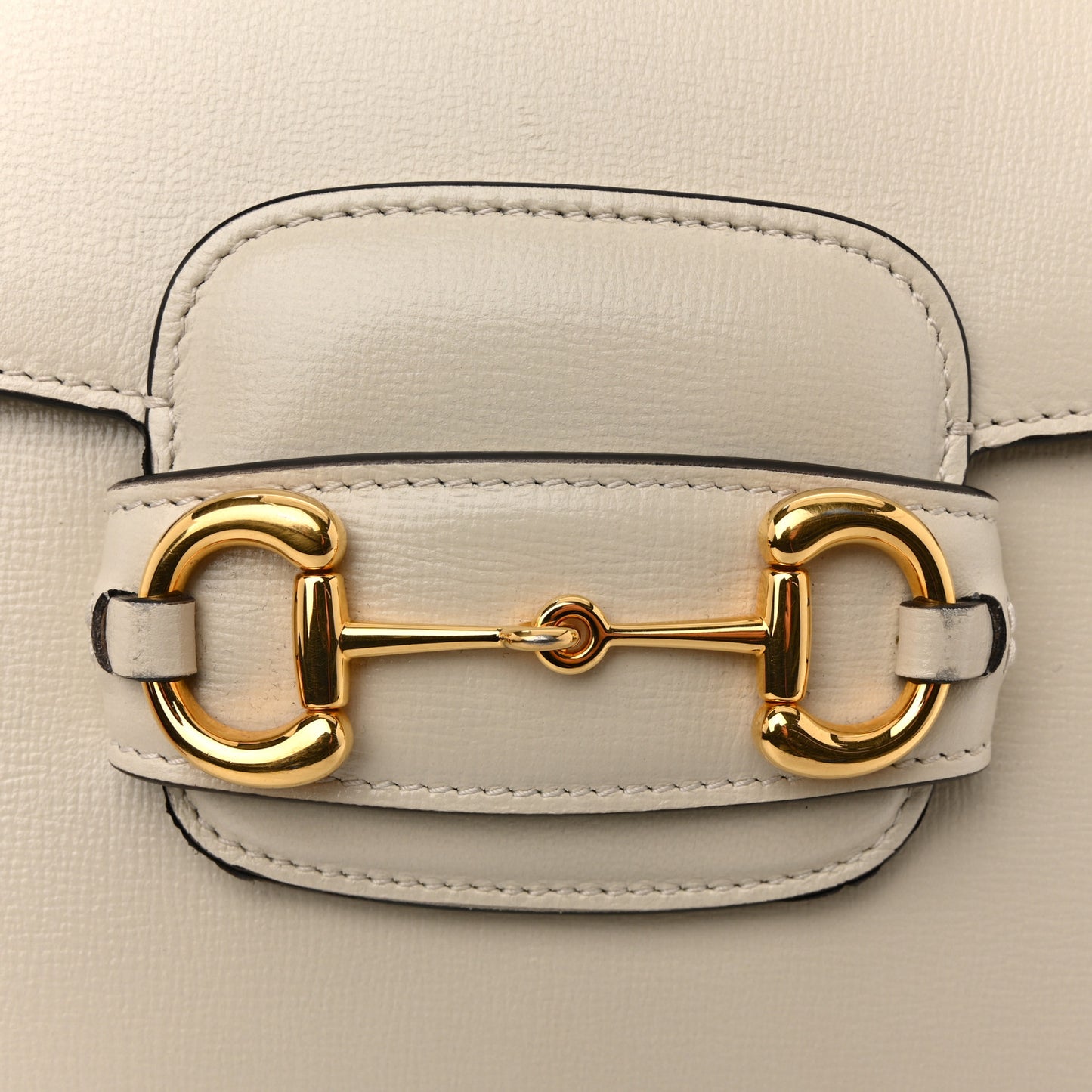 Azalea Calfskin Horsebit 1955 Shoulder Bag Mystic White