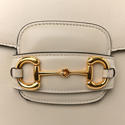 Gucci Azalea Calfskin Horsebit 1955 Shoulder Bag Mystic White 11 of 12