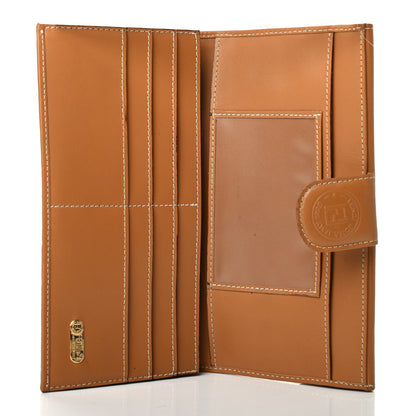 Fendi Coated Canvas Striped Wallet Ecru Camel 5 of 8