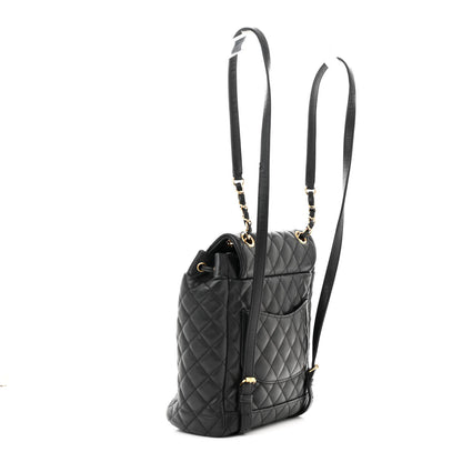 Chanel Calfskin Quilted Small Urban Spirit Backpack Black 3 of 16