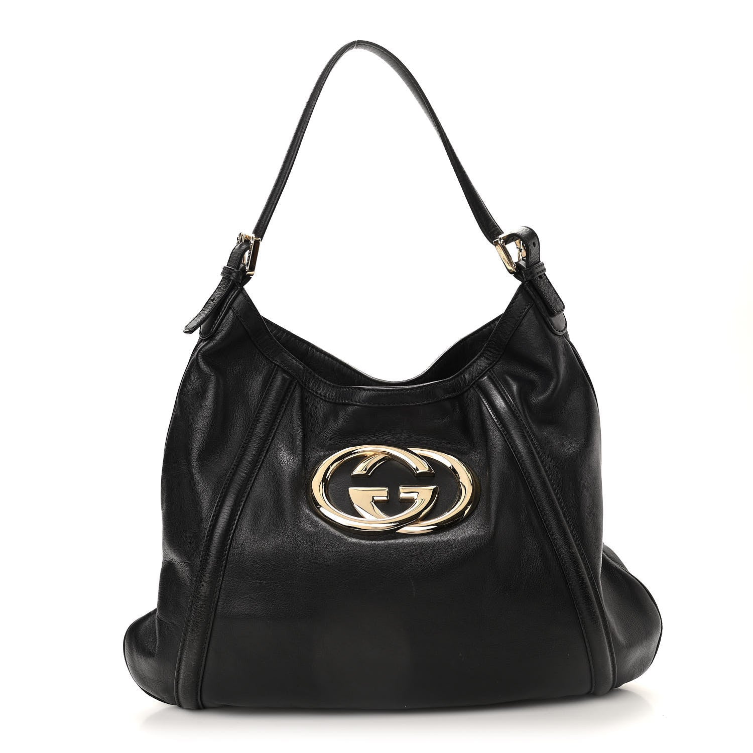 Gucci Calfskin Medium Britt Hobo Black 1 of 11