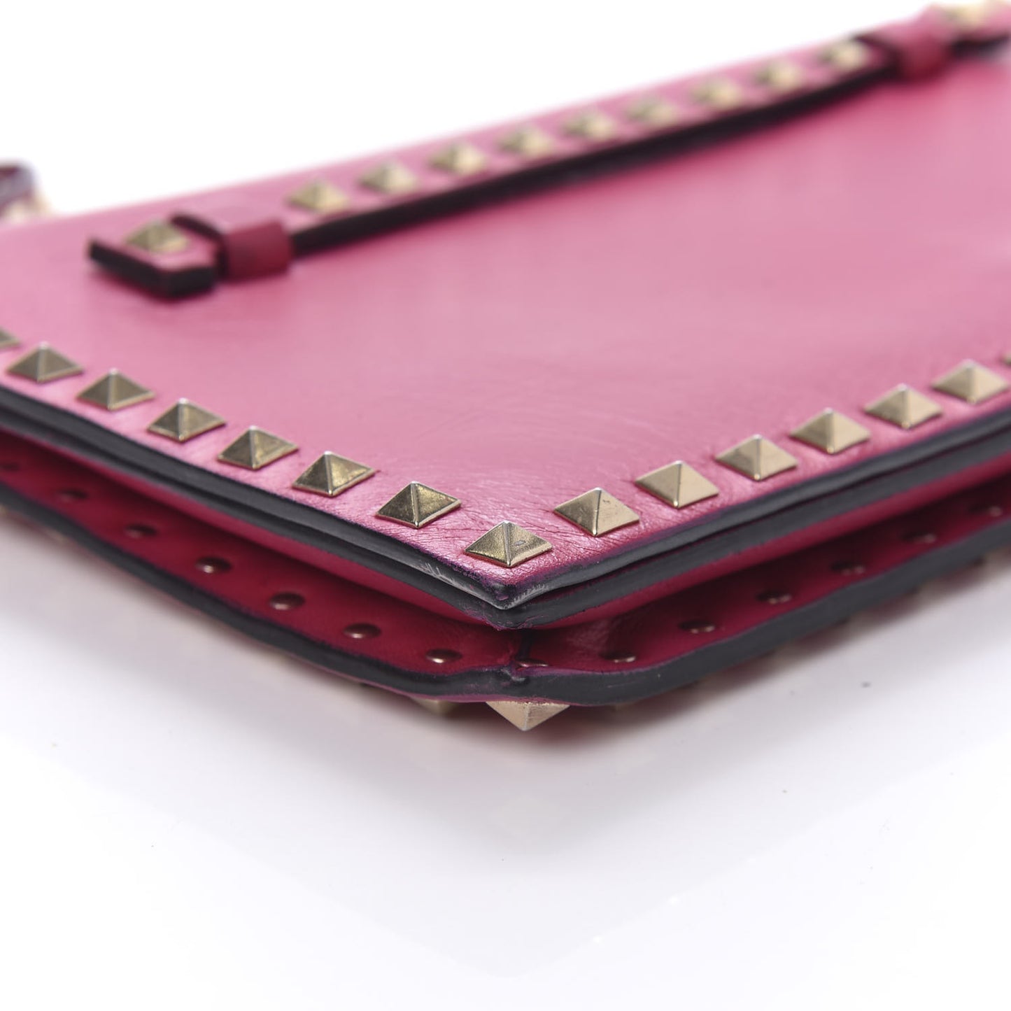 Nappa Rockstud Wristlet Clutch Cyclamin