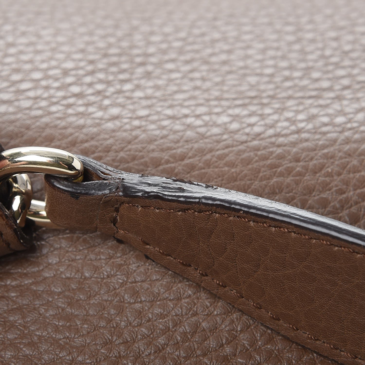 Gucci Pebbled Calfskin Medium Soho Chain Shoulder Bag Maple Brown 13 of 19