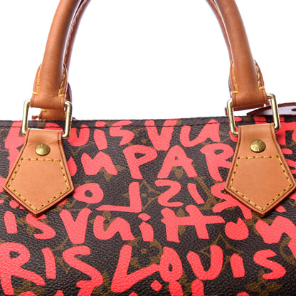 Louis Vuitton Monogram Graffiti Speedy 30 Fuchsia 9 of 9