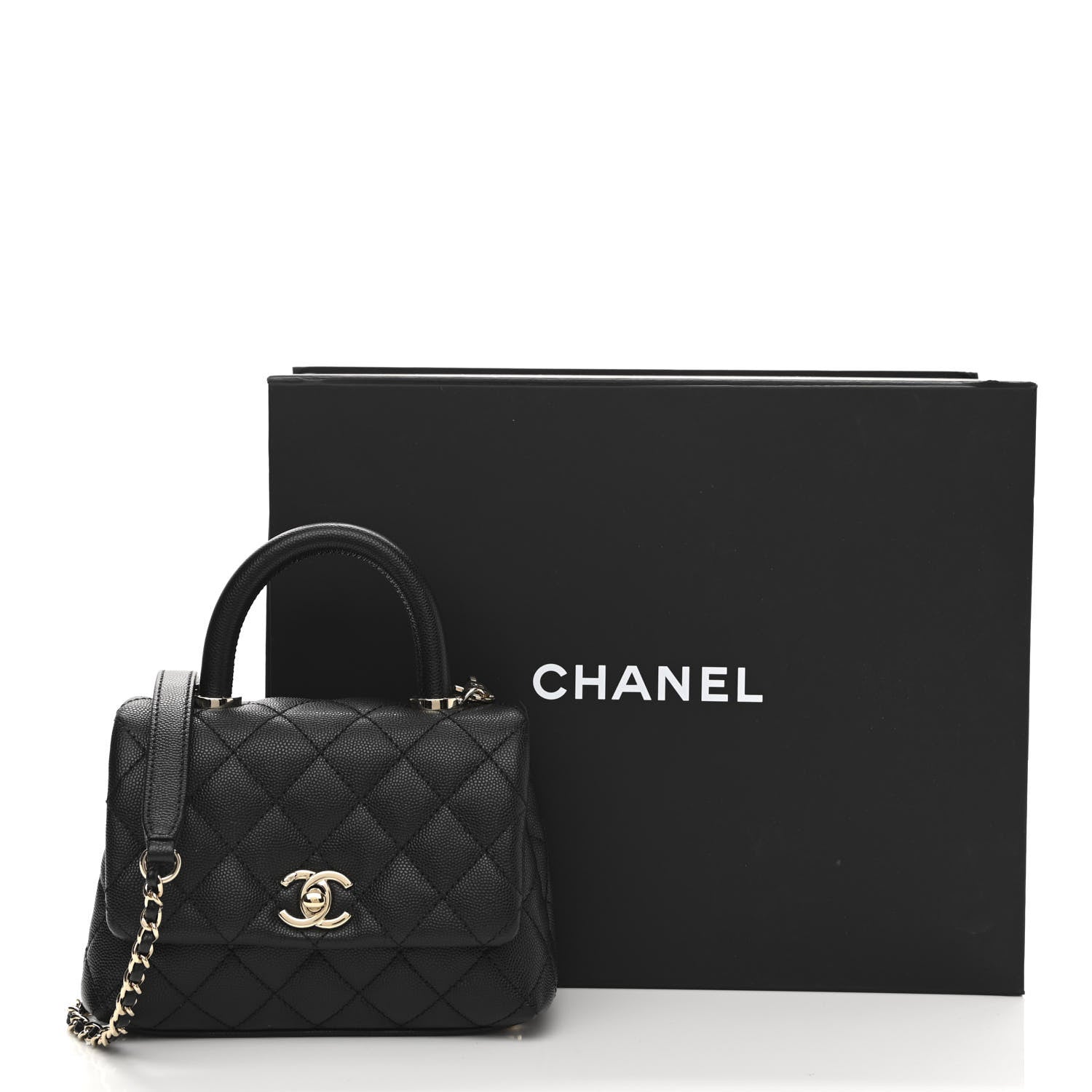 Chanel Caviar Quilted Extra Mini Coco Handle Flap Black 11 of 11