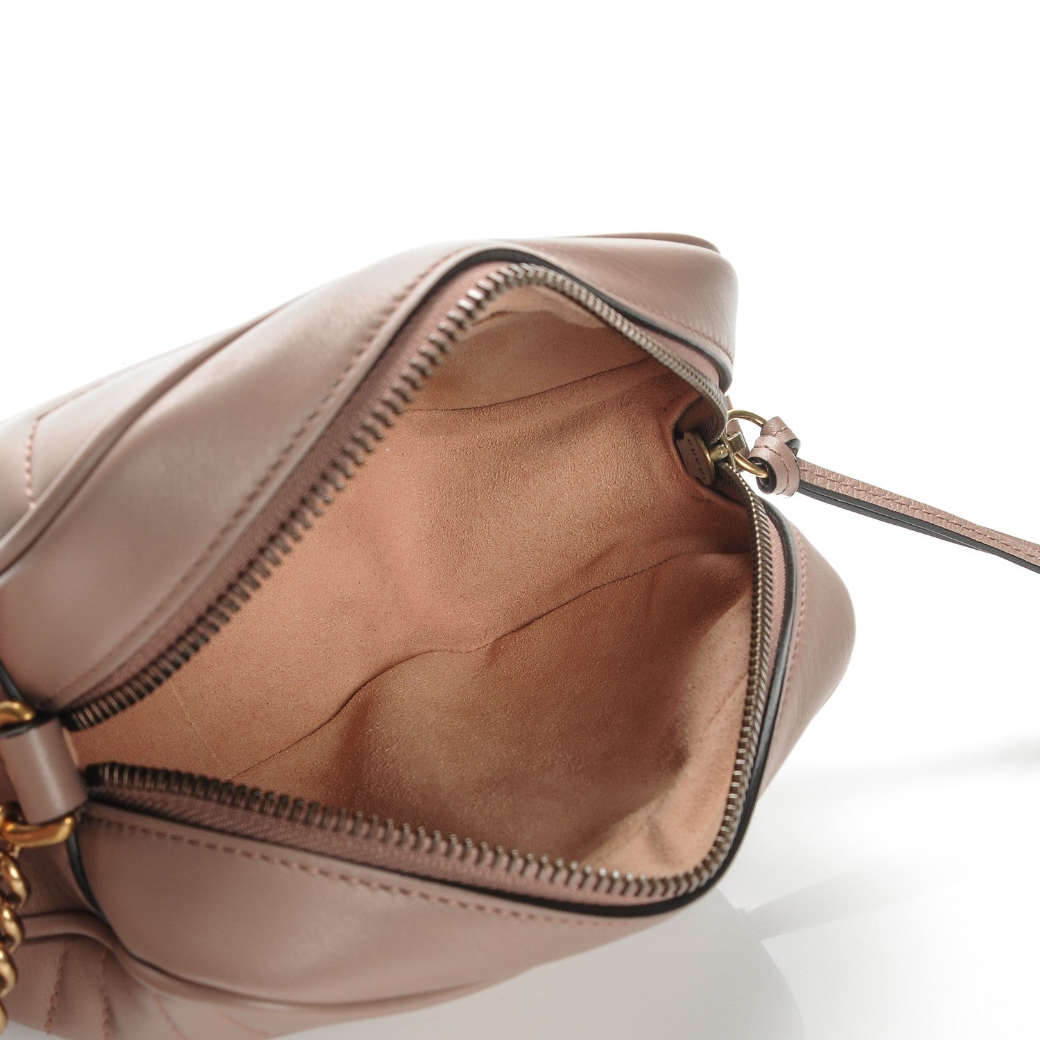 Gucci Calfskin Matelasse Mini GG Marmont Chain Shoulder Bag Nude 5 of 7