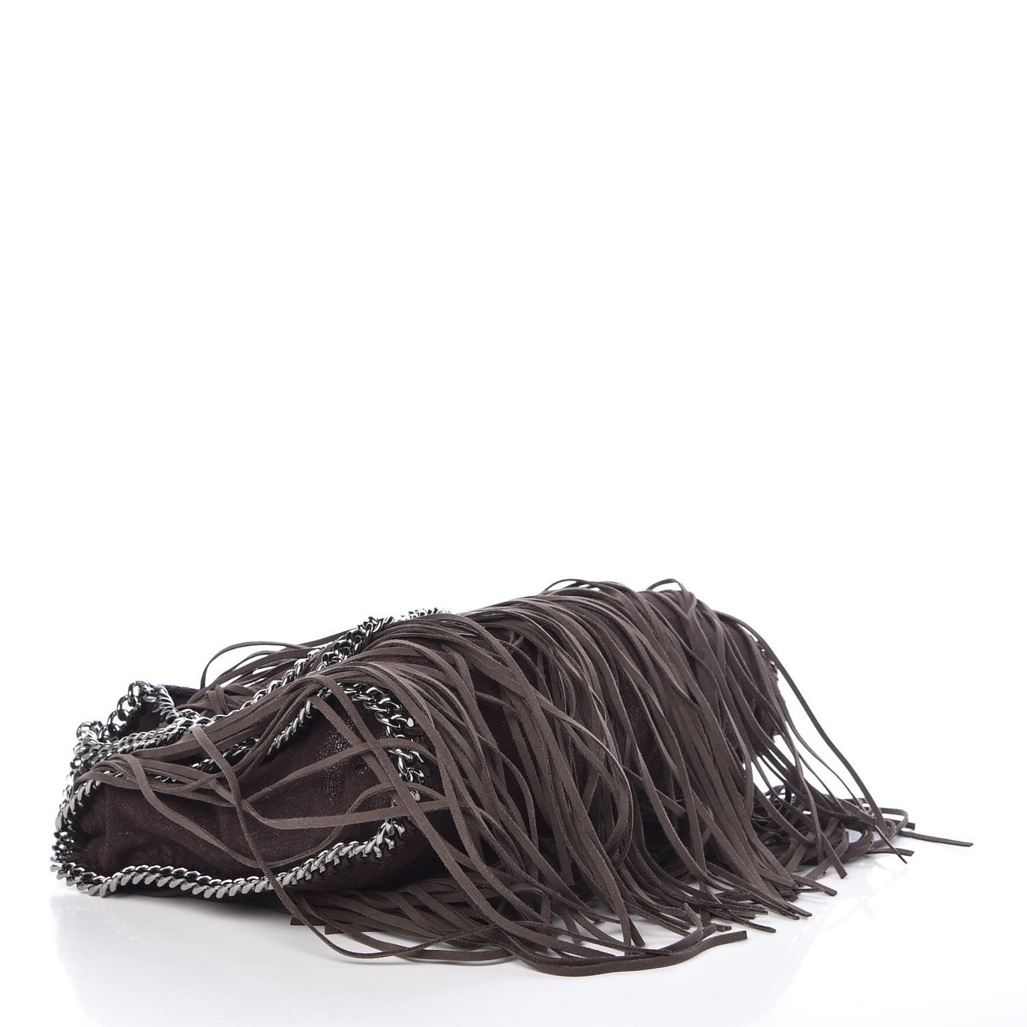 Eco Suede Fringe Falabella Tote Brown