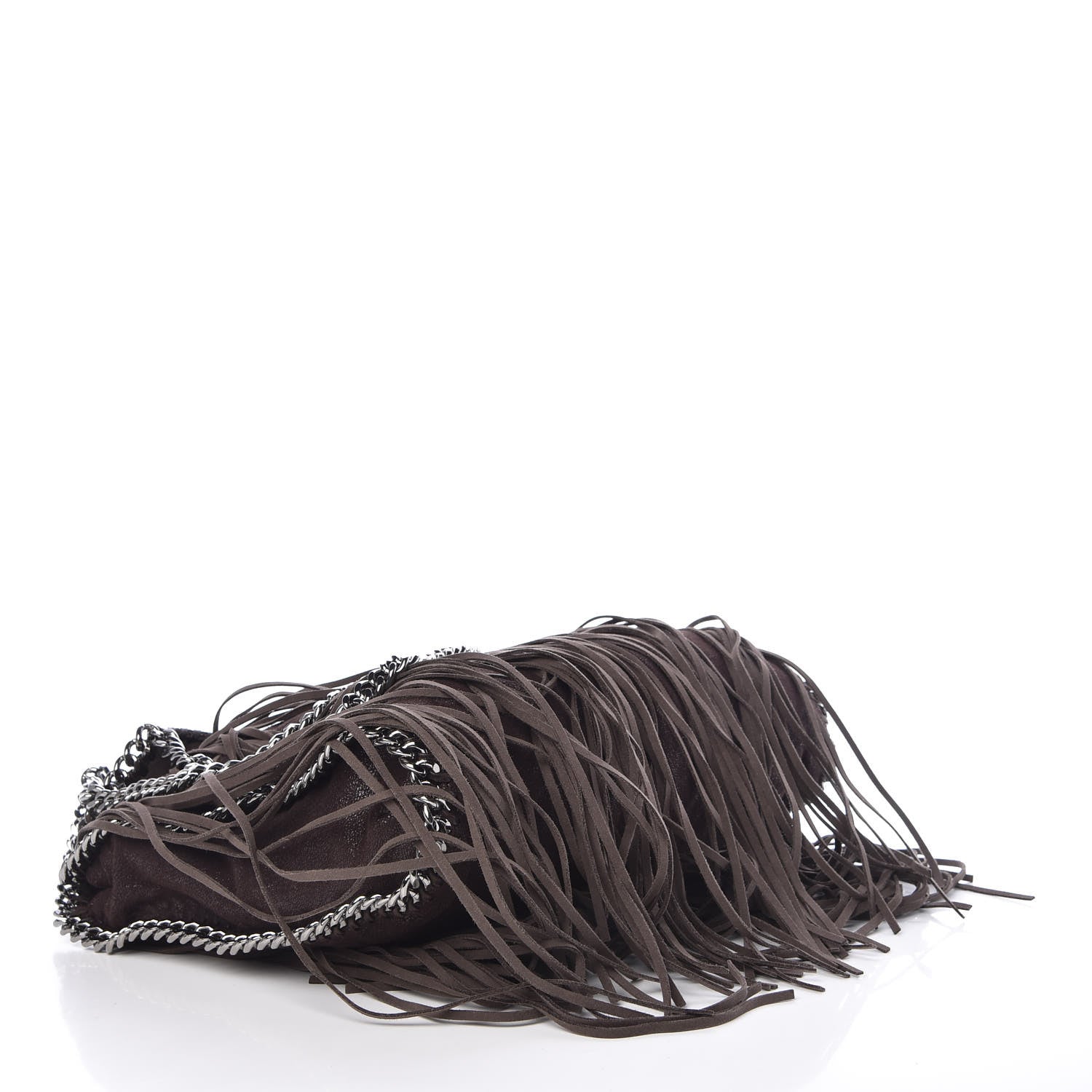 Stella McCartney Eco Suede Fringe Falabella Tote Brown 4 of 6