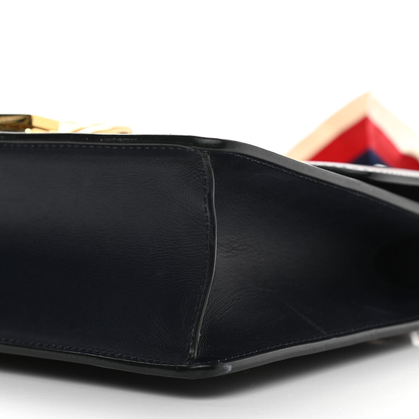 Vitello Fontanella Web Small Sylvie Shoulder Bag Blue Agata