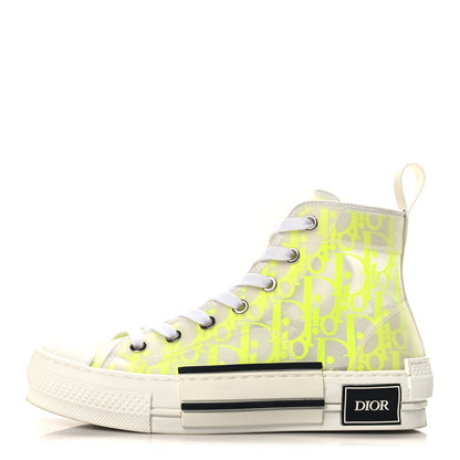 Christian Dior Technical Canvas Oblique Mens B23 High Top Sneakers 35 Yellow 1 of 8