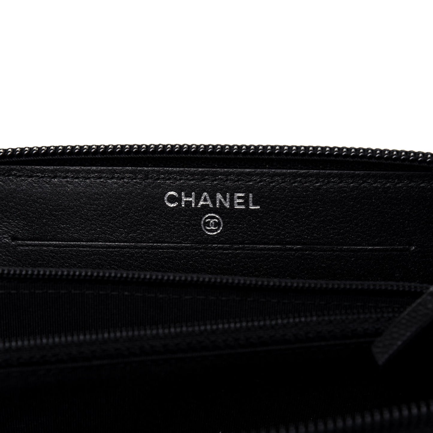 Caviar Quilted Small Boy Zip Around Wallet So Black