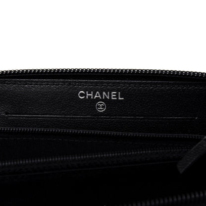 Chanel Caviar Quilted Small Boy Zip Around Wallet So Black 8 of 12