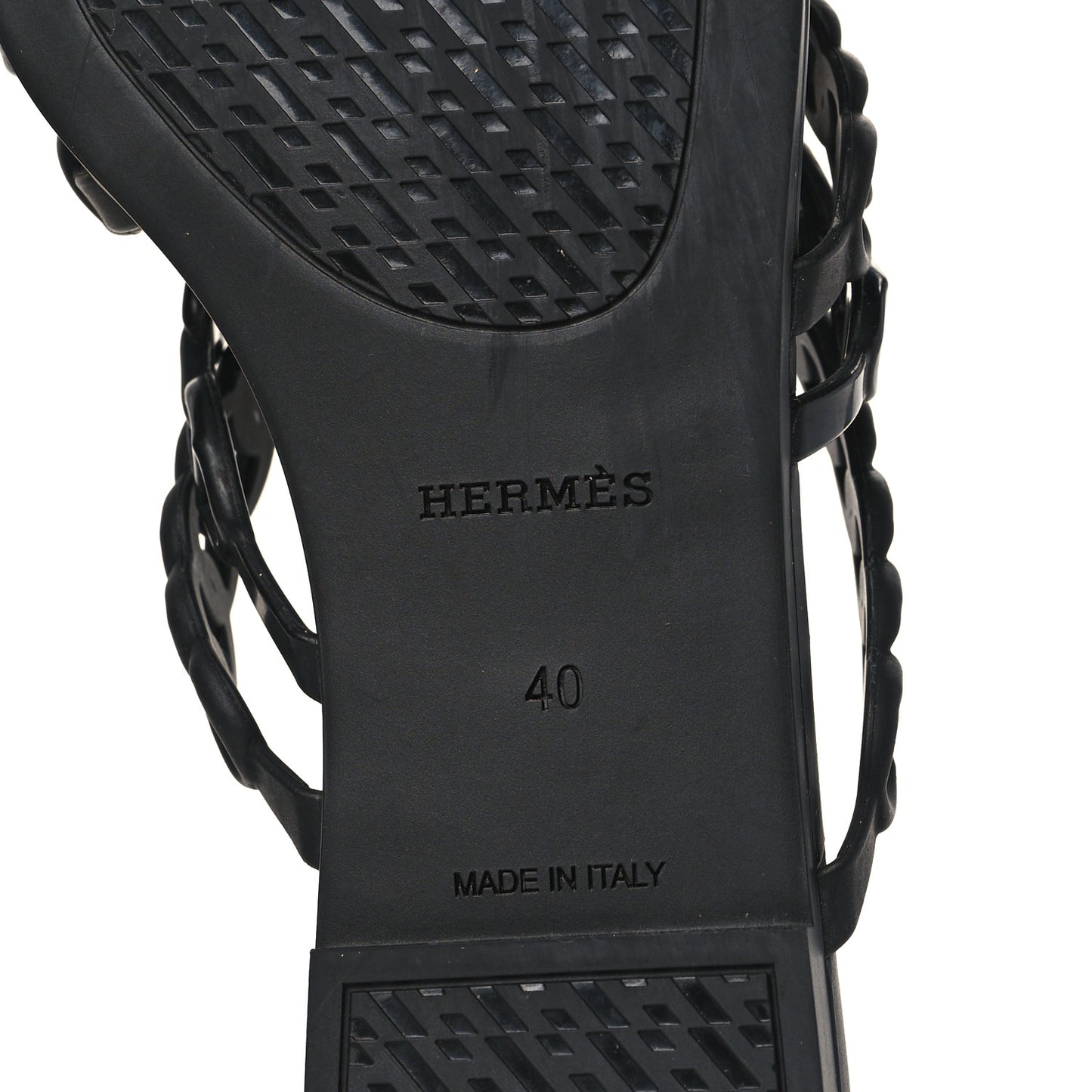 Rubber Chaine d'Ancre Nude Sandals 40 Black