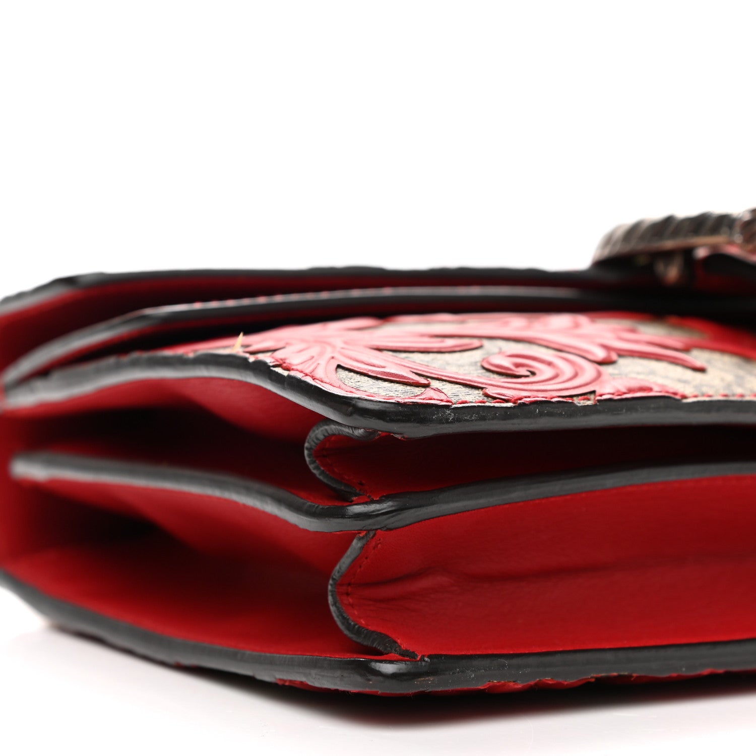 Gucci GG Supreme Monogram Arabesque Small Dionysus Shoulder Bag Hibiscus Red 10 of 14