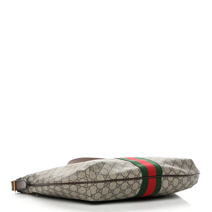 Gucci GG Supreme Monogram Web Ophidia Half Moon Hobo Brown 4 of 10