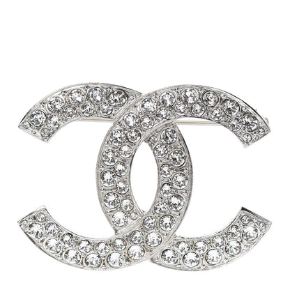 Chanel Crystal Palais Garnier CC Brooch Silver 1 of 5