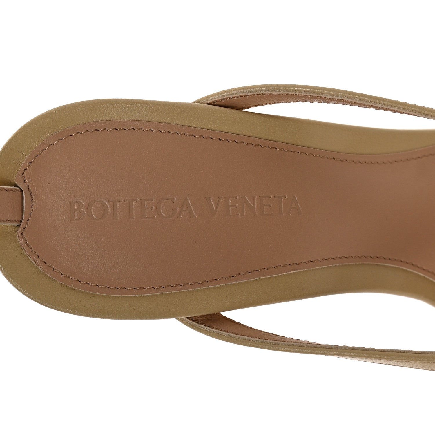 Bottega Veneta Lambskin Stretch Lounge Wedge Sandals 37 Cane Sugar 7 of 7