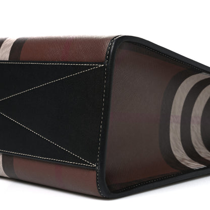 Burberry E-Canvas Denny Check Tote Brown 9 of 9