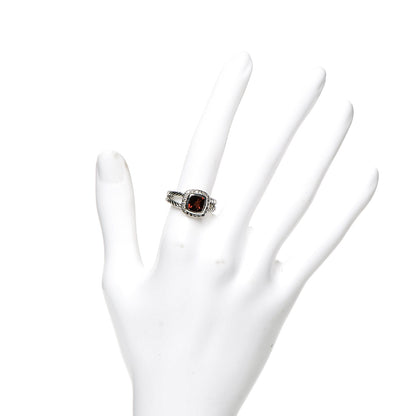 David Yurman Sterling Silver Diamond Garnet 7mm Petite Albion Ring 53 6.5 2 of 4