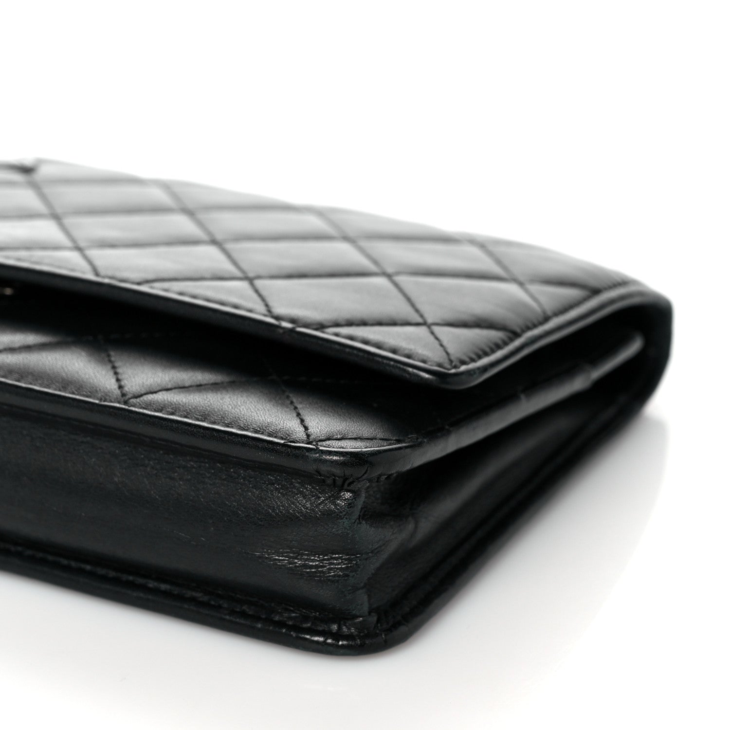 Chanel Calfskin Quilted Cambon Wallet On Chain WOC Black 11 of 15