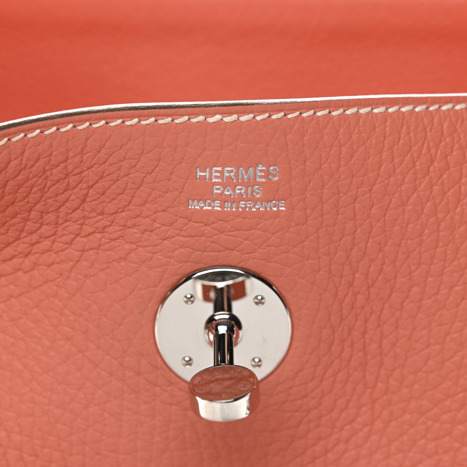 Hermes Taurillon Clemence Lindy 30 Crevette 6 of 10