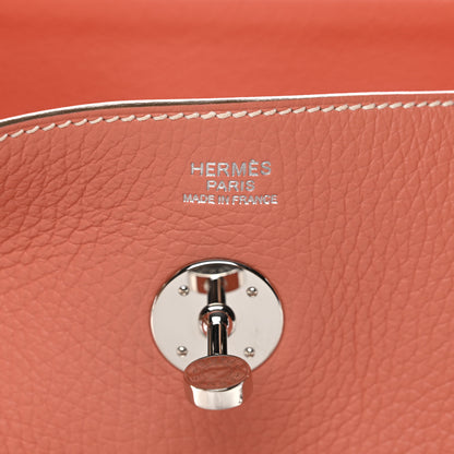 Hermes Taurillon Clemence Lindy 30 Crevette 6 of 10