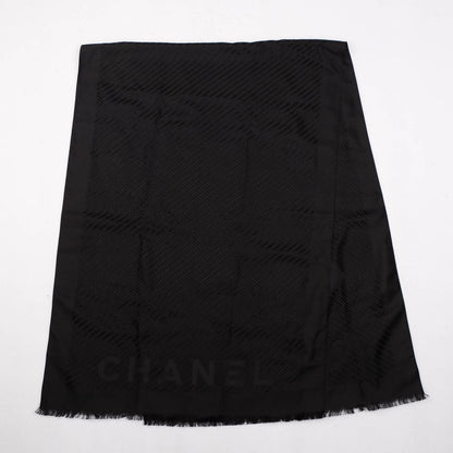 Chanel Silk CC Scarf Black 3 of 5