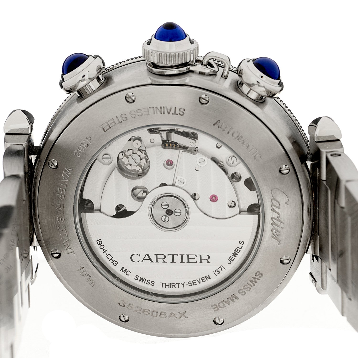 Cartier Stainless Steel 41mm Pasha C Chronograph Automatic Watch 4 of 6