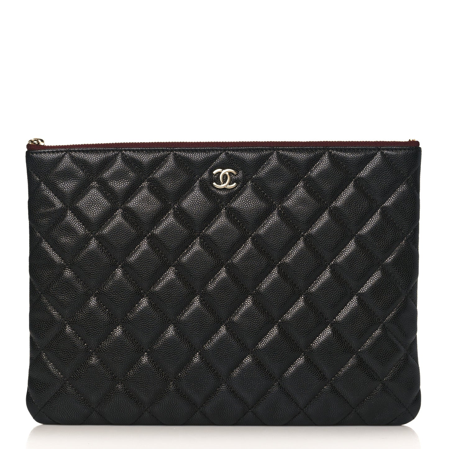 Caviar Quilted Medium Cosmetic Case Black