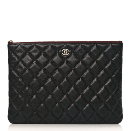 Chanel Caviar Quilted Medium Cosmetic Case Black 1 of 9