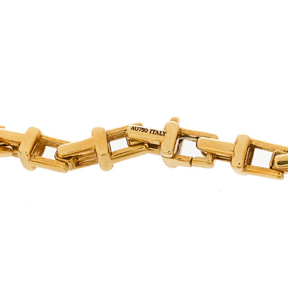 Tiffany 18K Yellow Gold Narrow T Chain Bracelet 3 of 4