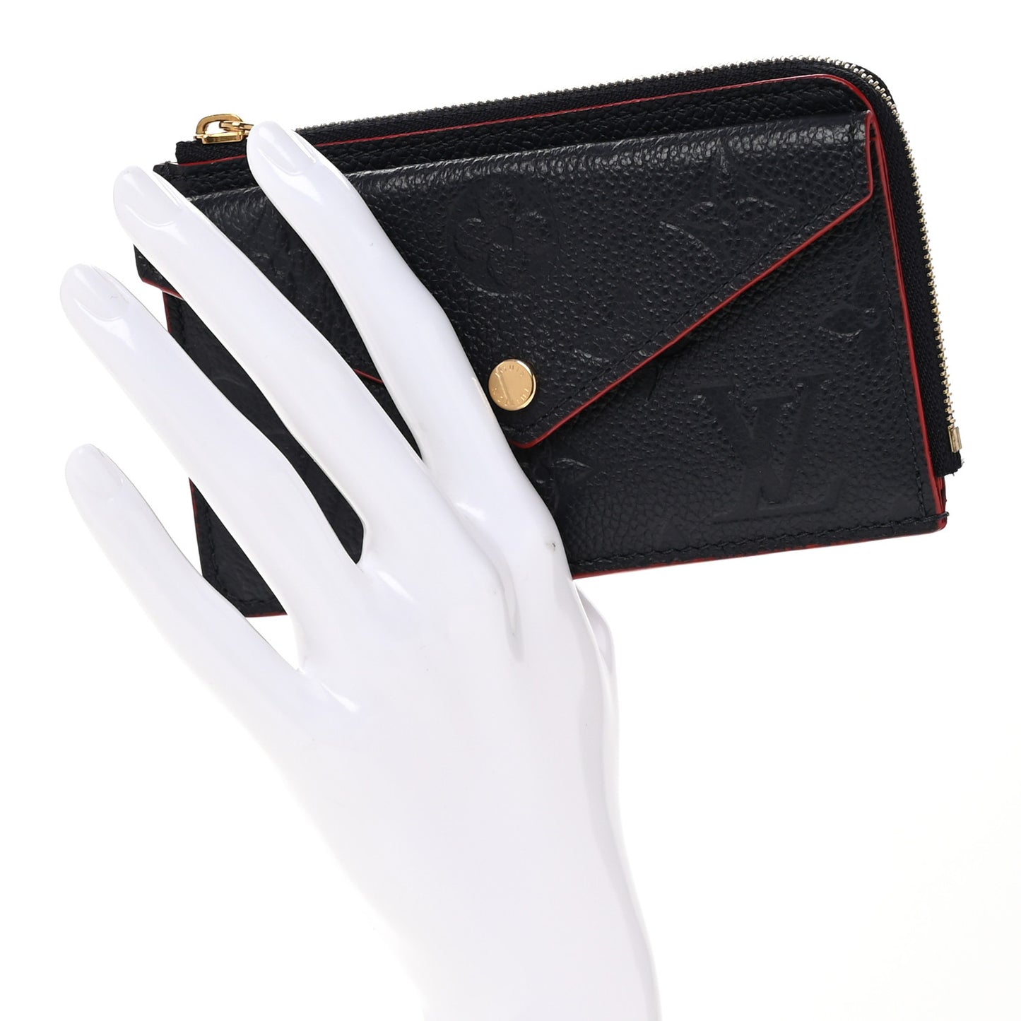 Empreinte Recto Verso Card Holder Marine Rouge