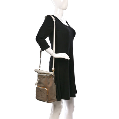 Prada Raffia Canvas Striped Mini Bucket Bag Red White Corda Talco 2 of 11