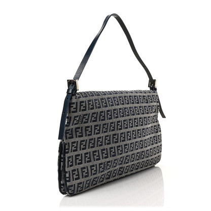Fendi Zucchino Baguette Navy 3 of 8