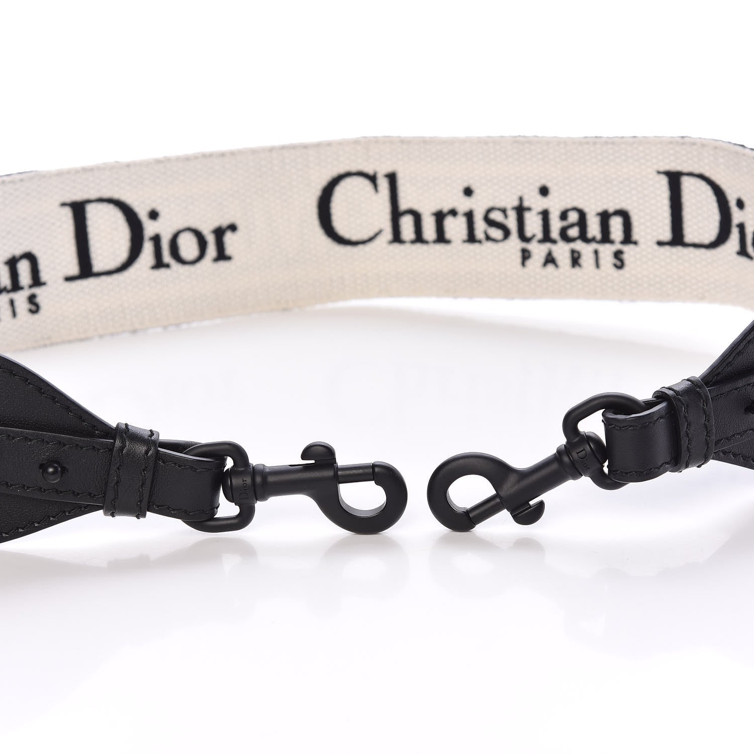 Christian Dior Canvas Embroidered Shoulder Strap Black Ultramatte 3 of 7