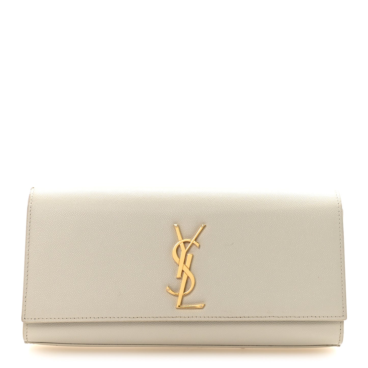 Grain De Poudre Classic Monogram Cassandre Clutch Crema Soft