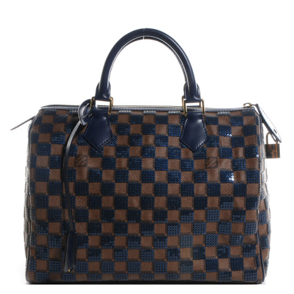 Louis Vuitton Damier Paillettes Speedy 30 Blue 1 of 7
